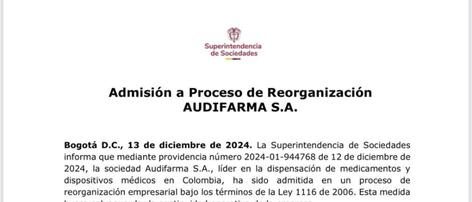 Amisión proceso reorganización